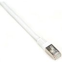 Black Box Cat6 250-MHz Shielded, Stranded Cable SSTP (PIMF), PVC, White, 30-ft. (9.1-m)