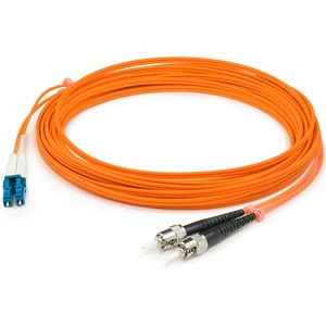 [ADD-ST-LC-2M6MMF/NEW] AddOn 2m LC (Male) to ST (Male) Orange OM1 Duplex Fiber OFNR (Riser-Rated) Patch Cable