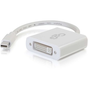 [54319/NEW] C2G Mini DisplayPort to DVI Adapter - Mini DP to DVI-D Active Converter - White