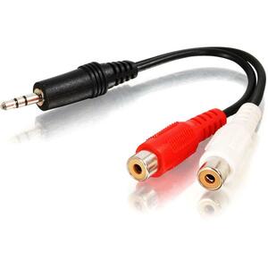 [40422/NEW] C2G 6in Value Series One 3.5mm Stereo Male To Two RCA Stereo Female Y-Cable