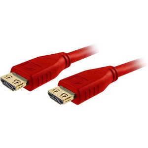 [HD-HD-3PRORED/NEW] Comprehensive Pro AV/IT High Speed HDMI Cable with ProGrip, SureLength, CL3- Deep Red 3ft