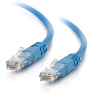 [15161/NEW] C2G-25ft Cat5e Molded Solid Unshielded (UTP) Network Patch Cable - Blue