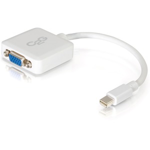 [54316/NEW] C2G 8in Mini DisplayPort to VGA Adapter -Thunderbolt to VGA Converter-M/F White