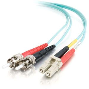 [36125/NEW] C2G 5m LC-ST 10Gb 50/125 Duplex Multimode OM3 Fiber Cable - Aqua - 16ft