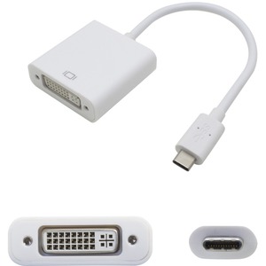 [USBC2DVIIW/NEW] AddOn 9in USB 3.1 (C) Male to DVI-I (29 pin) Female White Video Adapter