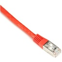 Black Box Cat6 250-MHz Shielded, Stranded Cable SSTP (PIMF), PVC, Red, 20-ft. (6.0-m)