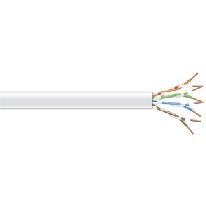 [C6-CMP-SLD-WH/NEW] Black Box Black Box Connect Cat6 250 MHz Solid Bulk Cable - UTP, Plenum, White, 1000 ft.