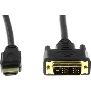 [Y10C124-B1/NEW] Rocstor Premium HDMI to DVI-D Cable - M/M - 6 ft - 1 x DVI-D Male - 1 x Male HDMI - Gold-plated Contacts - Black