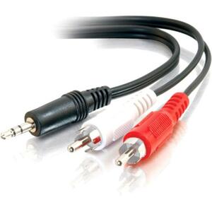 [40423/NEW] C2G 6ft Value Series One 3.5mm Stereo Male to Two RCA Stereo Male Y-Cable