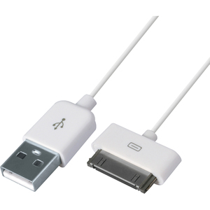 [4XUSB2APPL10FT/NEW] 4XEM 10FT 30-Pin Dock Connector To USB Cable For iPhone/iPod/iPad (White)